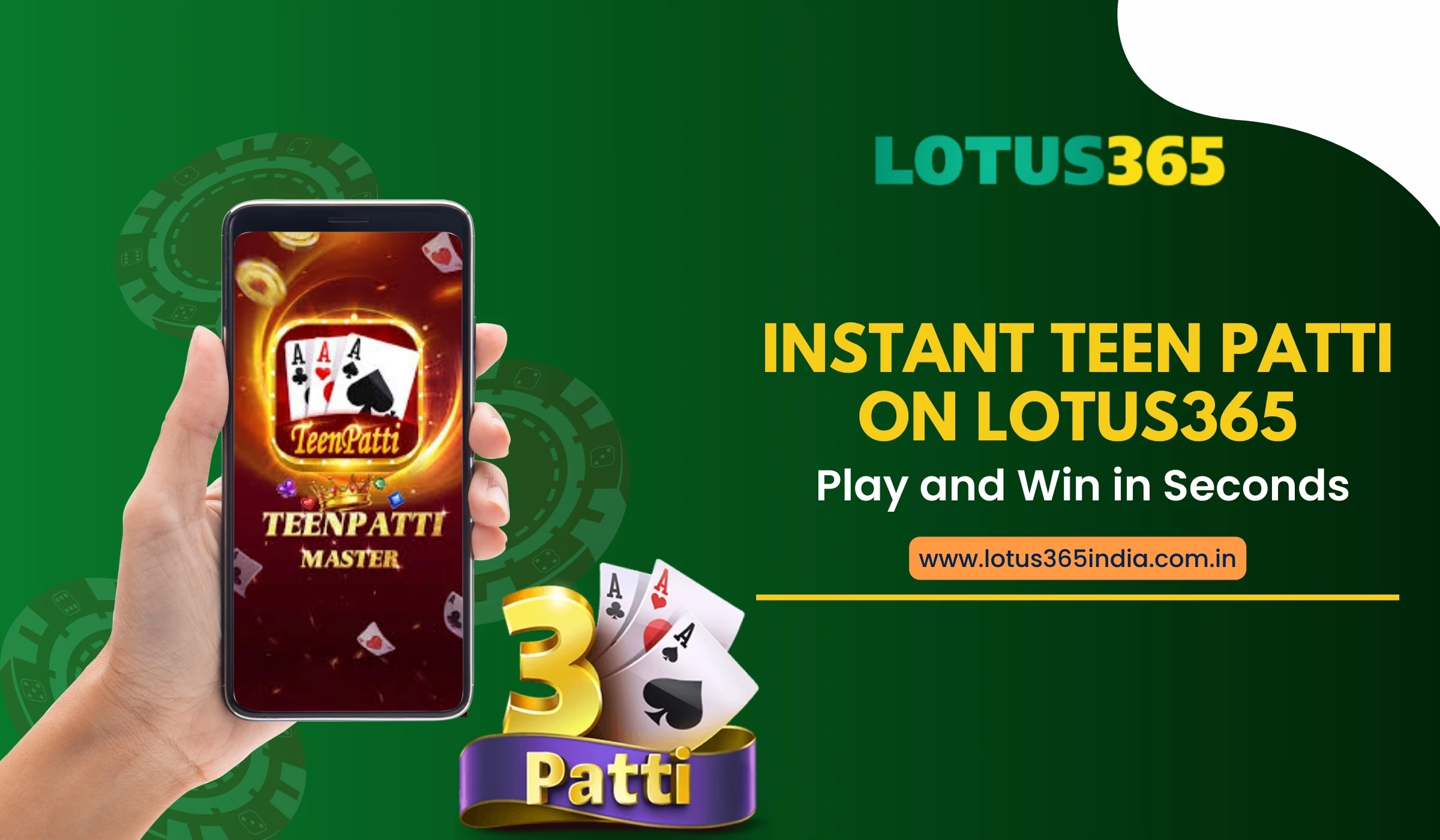 Instant Teen Patti on Lotus365 Play and Win in Seconds